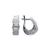 Серьги из белого золота из коллекции "Готика" E10055-15779 (773)
