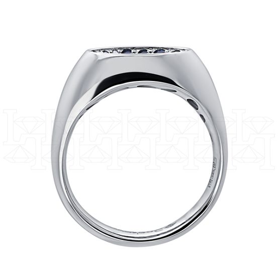 Фото - Кольцо из белого золота с цветными сапфирами и бриллиантами R9859-15310 (453)