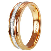 Кольцо обручальное из белого золота с бриллиантами из коллекции "Обручальные кольца с дорожкой" R2058-2291 (241)