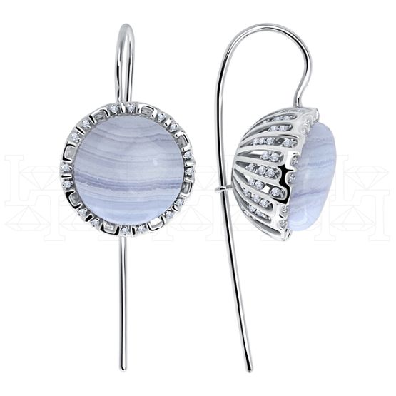 Фото - Серьги из белого золота с бриллиантами из коллекции "Шамора" E9706-14946 (452)