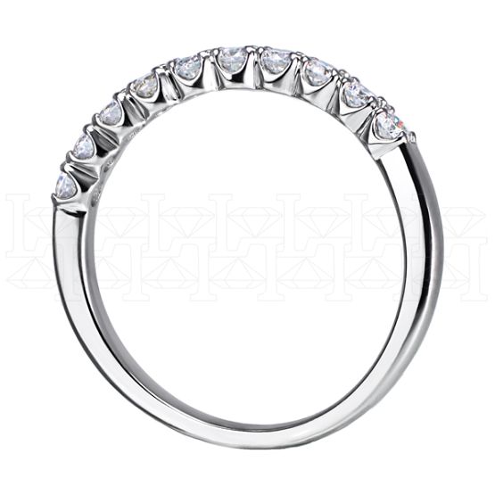 Фото - Кольцо из белого золота с бриллиантами из коллекции "Обручальные кольца с дорожкой" R5762-7275 (241)