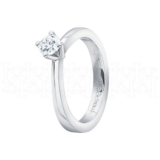 Фото - Кольцо из белого золота с бриллиантом из коллекции "Помолвка" R10169-16005 (514)