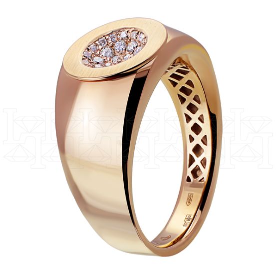 Фото - Кольцо из рыжего золота с бриллиантами R8000-11045 (784)