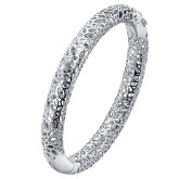 Браслет жесткий из белого золота с цветными сапфирами B9855-15299 (453)