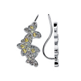 Серьги из белого золота с натуральным цирконом E8150-15915 (156)