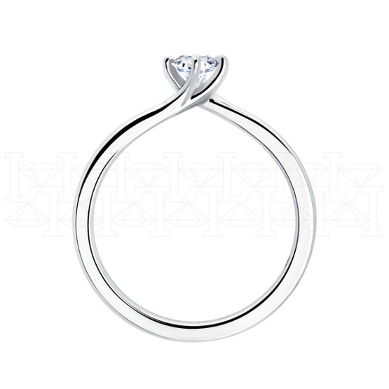 Фото - Кольцо из белого золота с бриллиантом из коллекции "Помолвка" R10174-16013 (514)