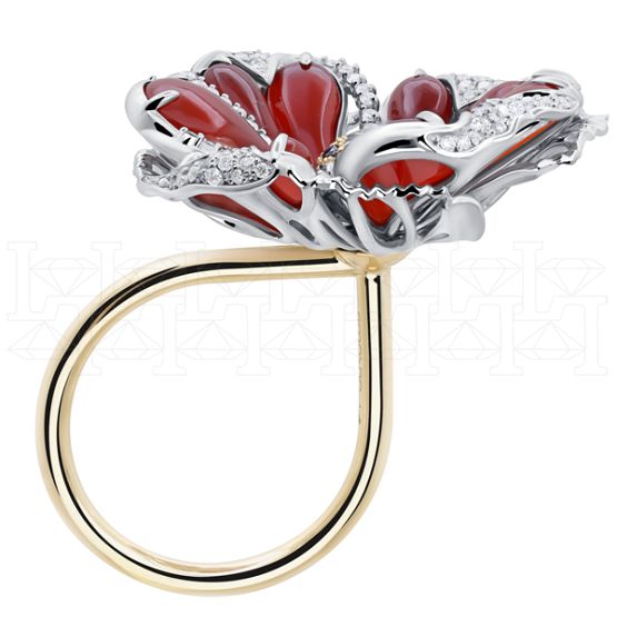 Фото - Кольцо из цветного золотас бриллиантами из коллекции "Русское поле" R10232-16177 (715)