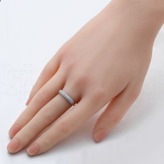 Фото - Кольцо из белого золота с бриллиантами из коллекции "Чистая линия" R6895-9481 (781)