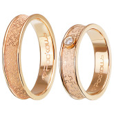 Кольцо обручальное из белого золота с бриллиантом из коллекции "Парные обручальные кольца" R5094-7258 (210)
