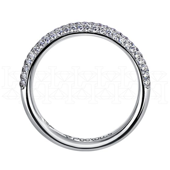 Фото - Кольцо из белого золота с бриллиантами из коллекции "Обручальные кольца с дорожкой" R6890-9684 (241)
