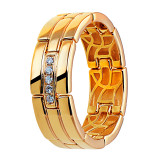 Кольцо мягкое из рыжего золота с бриллиантами R7796-10746 (783)