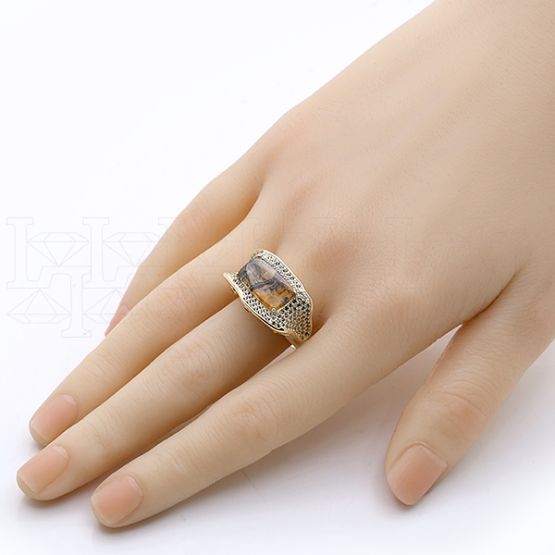 Фото - Кольцо из желтого золота из коллекции "Часы Дали" R9750-15017 (800)