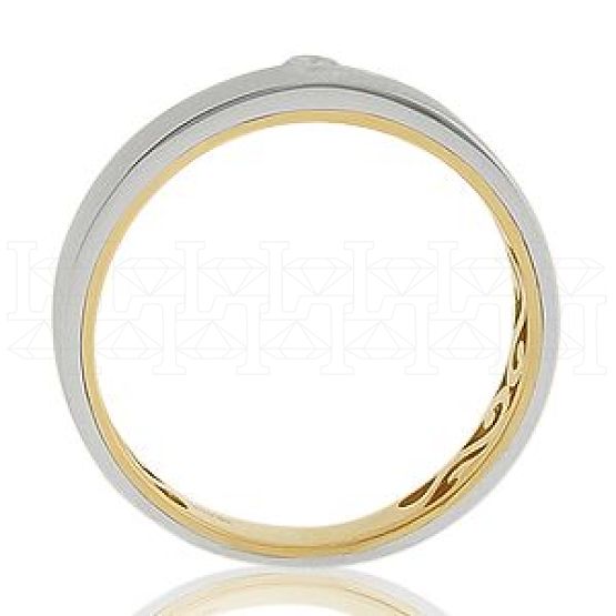 Фото - Кольцо двойное из цветного золота с бриллиантом из коллекции "Двойные обручальные кольца" VDR.A2903 (242)