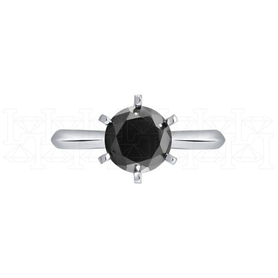 Фото - Кольцо из белого золота с черным бриллиантом R5366-13336 (500)