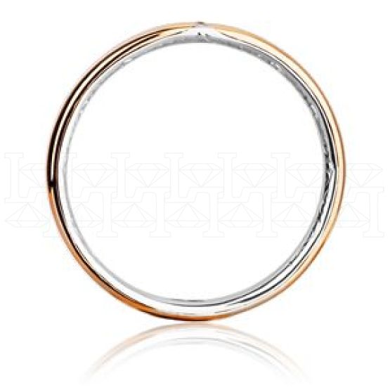 Фото - Кольцо обручальное из цветного золота с бриллиантом из коллекции "Парные обручальные кольца" VDR.A2770 (210)