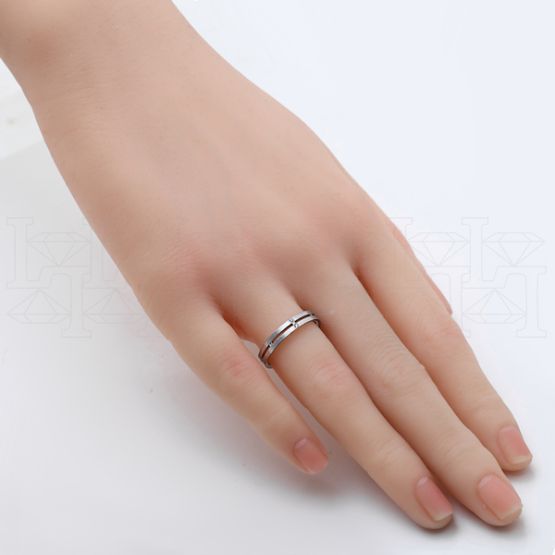 Фото - Кольцо из рыжего золота с бриллиантами из коллекции "Парные обручальные кольца" R7535-10340 (210)