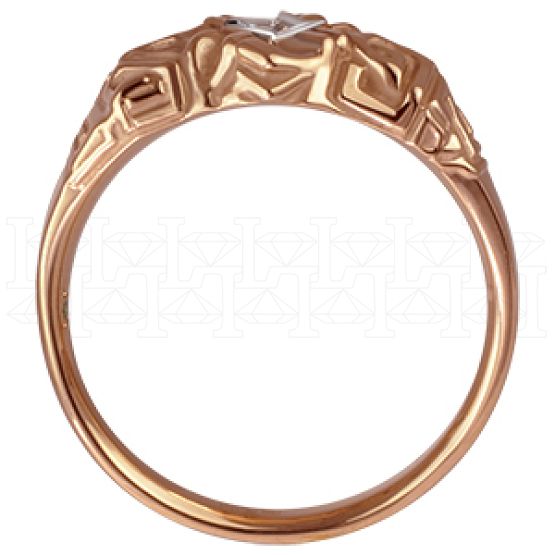Фото - Кольцо из рыжего золота с бриллиантом из коллекции "Современные" R3548-4260 (332)
