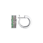 Серьги из белого золота с цветными сапфирами E6137-14747 (564)
