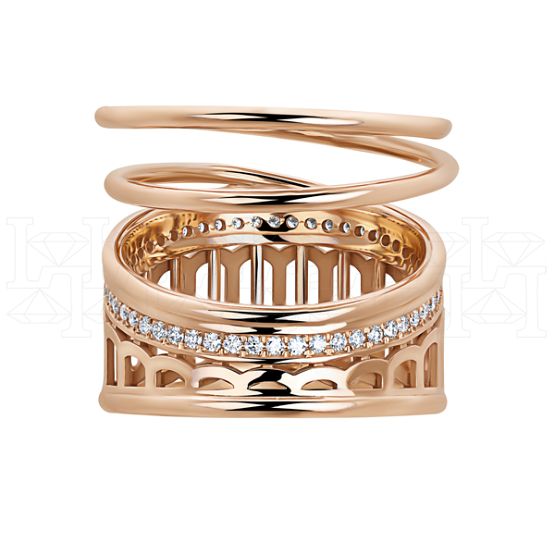 Фото - Кольцо из рыжего золота с бриллиантами R6301-14710 (712)