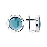 Серьги из белого золота с  и бриллиантами E9516-16797 (810)