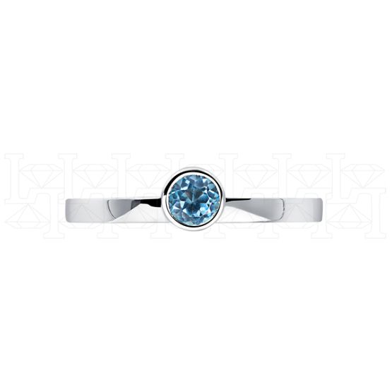 Фото - Кольцо из белого золота с лондонским топазом R9619-14584 (161)