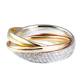 Кольцо из цветного золота с бриллиантами из коллекции "тринити" R5080-7324 (244)