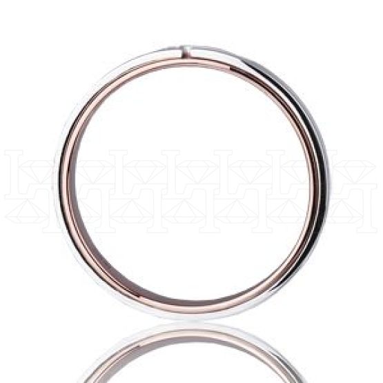 Фото - Кольцо двойное из цветного золота с бриллиантом из коллекции "Двойные обручальные кольца" VDR.A2623 (242)