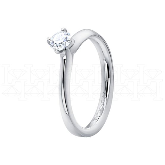 Фото - Кольцо из белого золота с бриллиантом из коллекции "Помолвка" R10124-15927 (514)