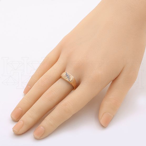 Фото - Кольцо из рыжего золота с бриллиантами R9436-13936 (719)