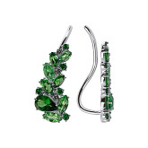 Серьги зажимы из белого золота из коллекции "Акварель" E10060-15788 (420)