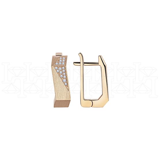 Фото - Серьги из рыжего золота с бриллиантами E7306-15995 (808)