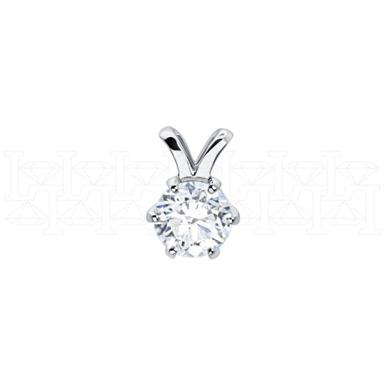 Фото - Подвеска из белого золота с бриллиантом P10144-16083 (192)