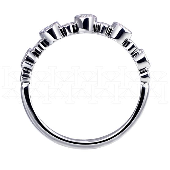 Фото - Кольцо из белого золота с бриллиантами из коллекции "Обручальные кольца с дорожкой" R5928-10152 (241)