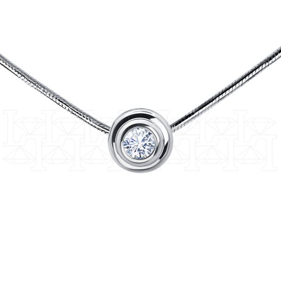 Фото - Подвеска из белого золота с бриллиантом P5428-16139 (192)