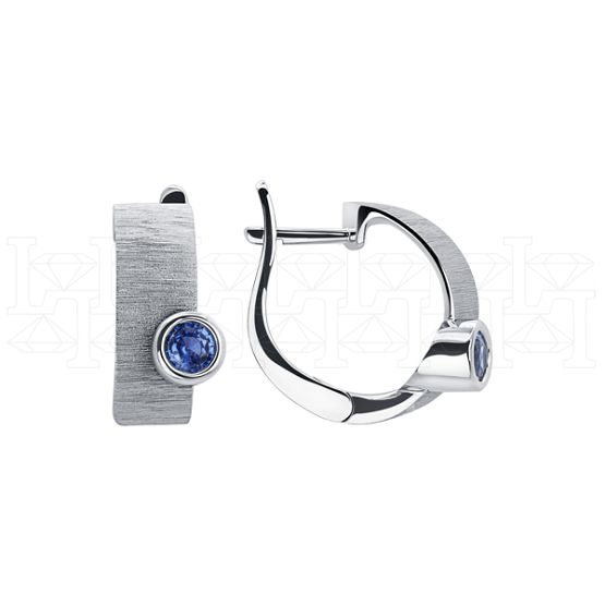 Фото - Серьги из белого золота с сапфирами E6734-16022 (775)