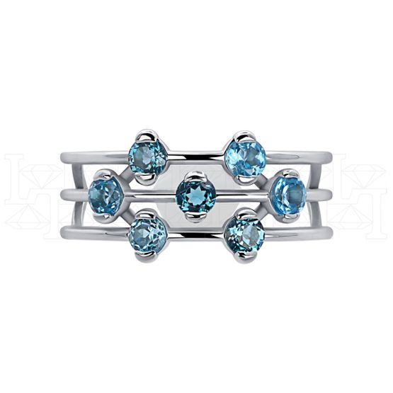Фото - Кольцо из белого золота с топазами из коллекции "Candy" R9666-14817 (563)