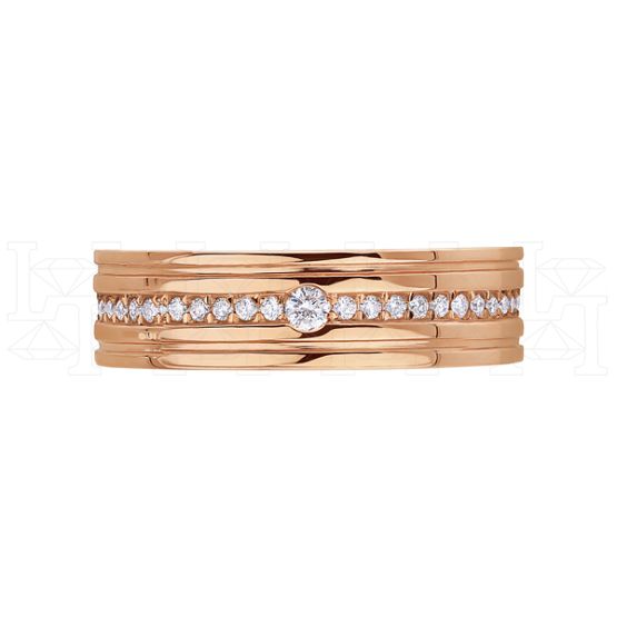 Фото - Кольцо из белого золота с бриллиантами из коллекции "Обручальные кольца с дорожкой" R2055-2252 (241)