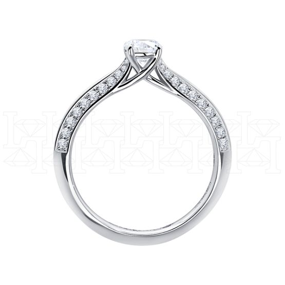 Фото - Кольцо из белого золота с бриллиантом из коллекции "Помолвка" R10130-15963 (514)