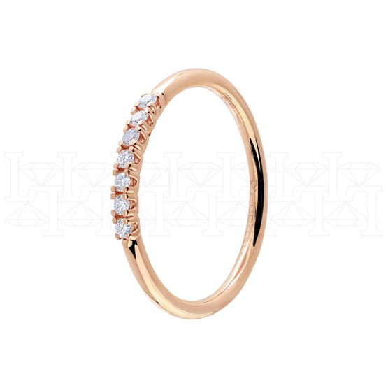 Фото - Кольцо обручальное из белого золота с бриллиантами из коллекции "Обручальные кольца с дорожкой" R3160-4475 (241)