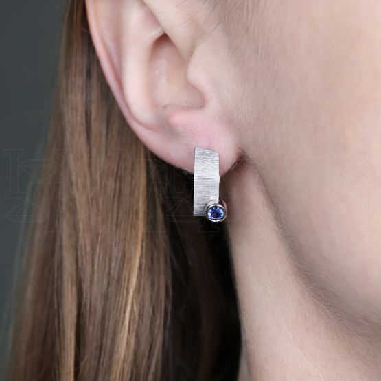 Фото - Серьги из белого золота с сапфирами E6734-16022 (775)