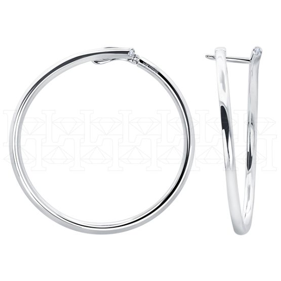 Фото - Серьги конго из белого золота с бриллиантами E8343-11709 (807)