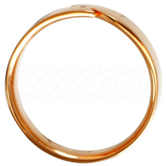 Фото - Кольцо обручальное из рыжего золота с бриллиантом из коллекции "Парные обручальные кольца" R4001-4750 (210)