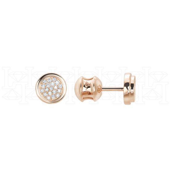 Фото - Серьги пуссеты из белого золота с бриллиантами из коллекции "140" G4307-5071 (140)