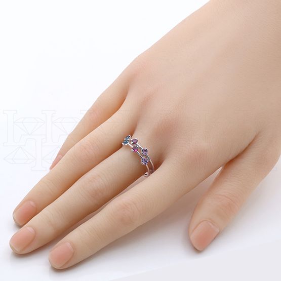 Фото - Кольцо из белого золота с аметистами из коллекции "Candy" R9672-14829 (563)