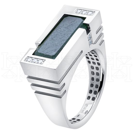 Фото - Кольцо из белого золота с бриллиантами из коллекции "Талисман" R1746-15189 (331)