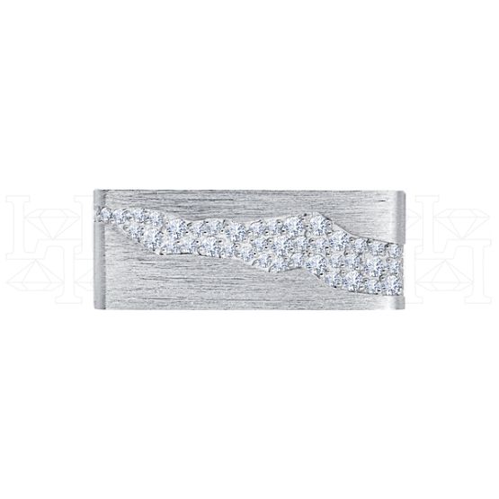 Фото - Кольцо квадратное из белого золота с бриллиантами R4015-15427 (808)