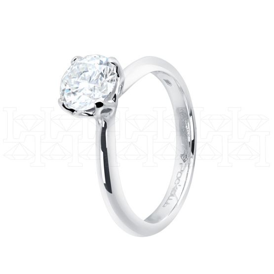 Фото - Кольцо из белого золота с бриллиантом из коллекции "Помолвка" R10160-16317 (512)