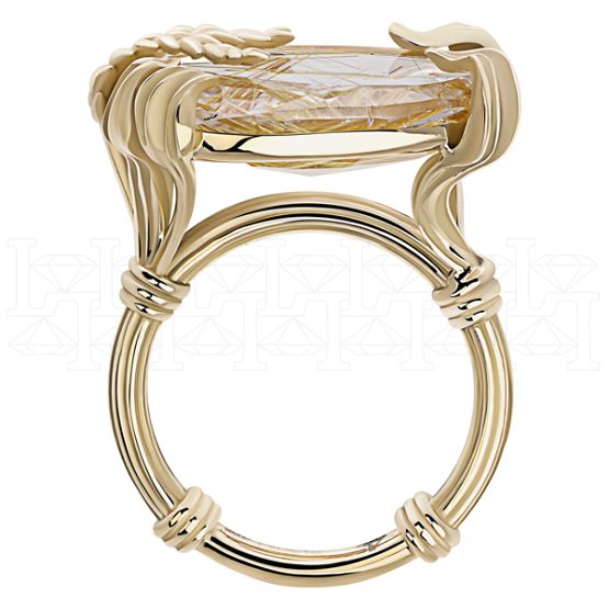 Фото - Кольцо из желтого золота с кварцем из коллекции "Русское поле" R9676-14836 (715)