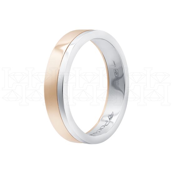 Фото - Кольцо спиннер из рыже-белого золота из коллекции "Парные обручальные кольца" R10208-16110 (210)