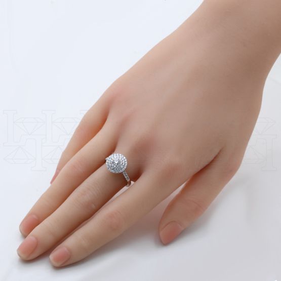 Фото - Кольцо из белого золота с бриллиантом из коллекции "787" R10240-16210 (787)